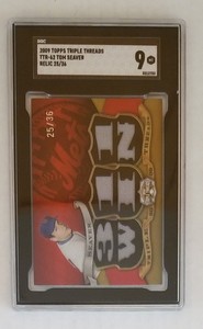 2009 Topps Triple Threads Baseball Tom Seaver Relic TTR-62 25/36 SGC 9