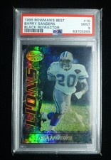 1995 Bowman's Best Barry Sanders #10 Refractor Lions PSA 9 Mint