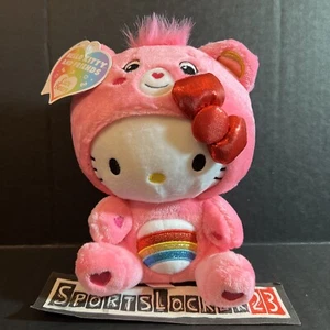 Care Bears x Hello Kitty Cheer Bear 9" Soft Plush 2024 Fast Ship NEW - IN HAND🩷 - Picture 1 of 8