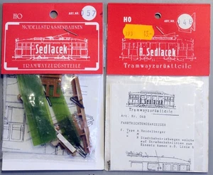 H0 Sedlacek 048/057 Strassenbahn Fahrtrichtungsanzeiger und Fenstereinsätze, OVP - Picture 1 of 1