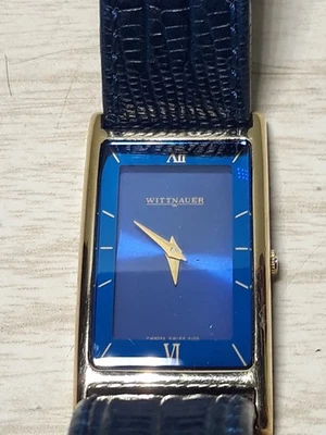 Reloj Wittnauer Hombre Vintage Esfera Azul y Correa Cuero Batería Nueva Dos 8264  Foto 1 de 4