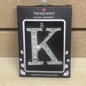 Harvey Lewis Adorno de Navidad Letra K con Finos Cristales Europeos NUEVO - Imagen 1 de 5