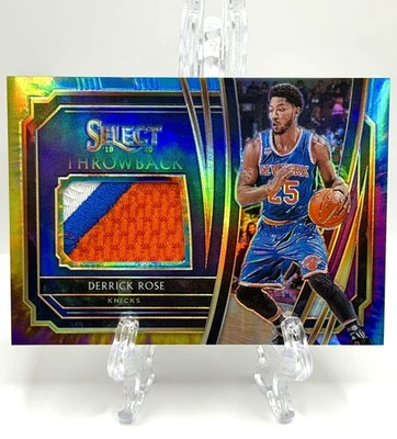2019-20 Panini Select Derrick Rose Game-Worn/Used Tie-Dye Patch #21/25 SSP - Image 1 of 2
