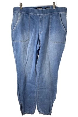 Jogger de mezclilla elástico regular Susan Graver lavado medio 2 nuevo Foto 1 de 2