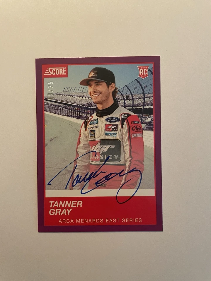 2020 Panini Chronicles Score Purple /25 AUTO - Tanner Gray #7 Rookie RC - Image 1 of 1