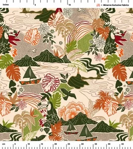 Minerva Exclusive Velvet Fabric - POD - Coconut Cove - per metre - Picture 1 of 1