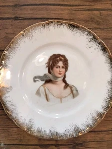 Antique Queen Louise of Prussia Mignon Bavaria plate- Made In Trenton, N.J - Picture 1 of 5