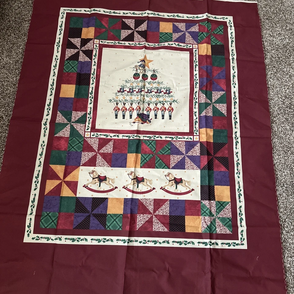 PANEL DE TELA ÁRBOL JUGUETE DAISY KINGDOM VINTAGE 36X WOF Foto 1 de 1