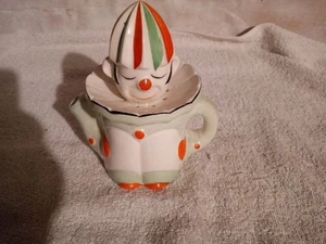 ANTIKE 2-TEILIGE GRÜN ORANGE CLOWN ENTSAFTER KÜCHE - Bild 1 von 3