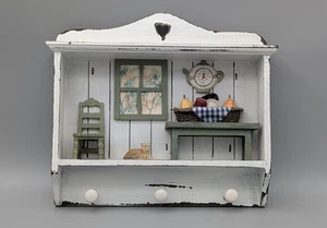 Distressed 3D Vintage rustikale Schattenbox Diorama Kunst Wanddekoration 12 Zoll - Bild 1 von 15