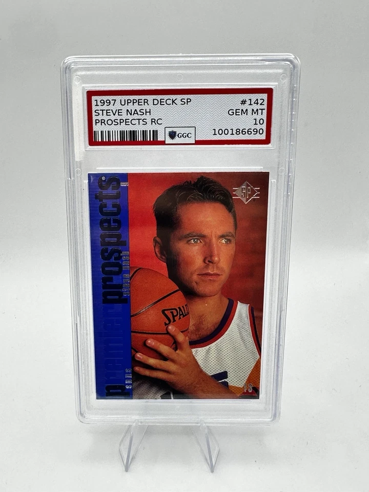 1997 Upper Deck Steve Nash Prospects SP RC Rookie #142 GGC GEM MINT 10! Low Pop! - Image 1 of 2