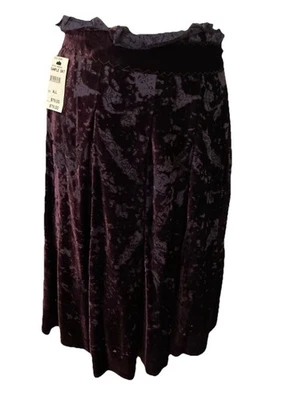 Vintage Elie Tahari NWT Purple Burnout Velvet Sample Skirt Whimsigoth Y2K  - Image 1 of 4