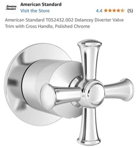 American Standard T052.432 Delancey Single Cross Handle 2 or 3 - Chrome - Picture 1 of 7