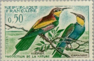 EBS Francia 1960 Aves - Abejaruco Europeo - Oiseaux - Guêpiers YT 1276 - MNH** - Imagen 1 de 1