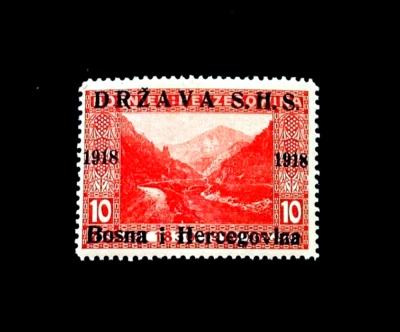 Selo da Iugoslávia - 1918 Bósnia Eslovênia Sobreimpressão Estado Perfeito OG LH r68🔥 - Imagem 1 de 2