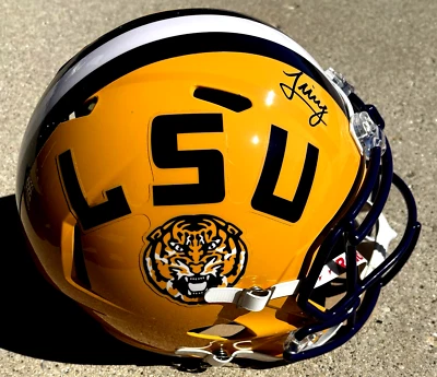 LIVVY DUNNE SIGNED Full Size Helmet JSA COA LSU TIGERS Football Gymnastics - Image 1 of 4