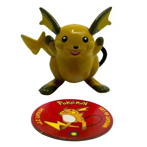 Pokemon Raichu 1.5” Figure w/ Battle Disc Vintage Nintendo Tomy 1998 - Picture 1 of 7