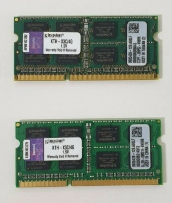 8GB (2 X 4GB) KINGSTON KTH-X3C/4G DDR3 SDRAM Laptop RAM SODIMM 204pin 1600MHZ  - Image 1 of 2