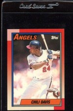 1990 TOPPS TIFFANY #765 CHILI DAVIS CALIFORNIA ANGELS