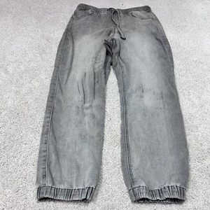 Express Jogger Super High Rise Gray Elastic Waist Drawstring Pockets Size 10 - Picture 1 of 13