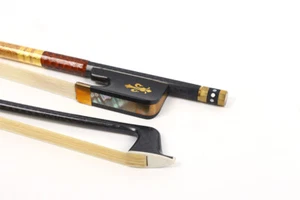 Advanced Viola Bow 16inch Carbon Fiber Ebony Frog Well Balance Natural HorseTail - Picture 1 of 8