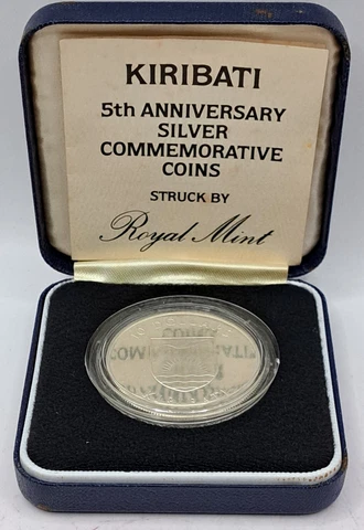 KIRIBATI 1984 SILVER PROOF $10 COIN WITH OGP & COA Cover