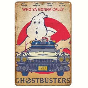 Ghostbusters Movie Metal Sign Decorative Vintage Look 8x12in Home Decor Cinema - Picture 1 of 9