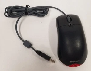 Microsoft Wheel Maus optisch USB kabelgebunden GETESTET X802382-002 schwarz - Bild 1 von 12