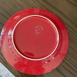 1 Waechtersbach Red 8 3/8" Salad Dessert Plates West Germany - Picture 1 of 7