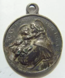 Antiker religiöser katholischer Heiliger Christophorus Antonius Anhänger 53904 um 1800 - Bild 1 von 3