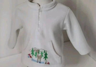 Baby Club C&A Fleecepullover dickere Qualität Mädchen Gr.74 cremeweiß - Bild 1 von 3