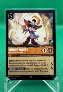Minnie Mouse - Campeón Mosquetero 17/204 Súper Raro Ursula's Return Lorcana Juego de Cartas Coleccionables - Imagen 1 de 1