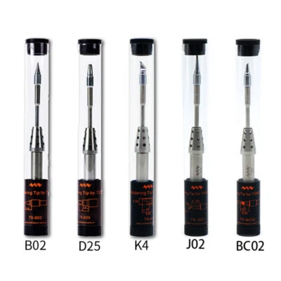 Soldering Weld Iron Replacement Tips TS-B02 K4 J02 BC02 D25 For Miniware TS80P