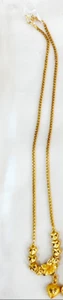 Heart simple gold chain yellow gold plated gold 18k necklace 18k chain necklace - Picture 1 of 1