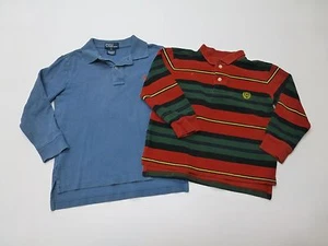 Shirt Lot Ralph Lauren Size 5 Blue Polo & Chaps Size 4 Striped Polo Shirt  - Picture 1 of 3
