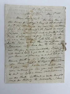 1818 USS Saranac USN Antebellum Naval Manuscript Letter US Navy Strong Content - Picture 1 of 3