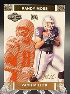 2007 Co-Signers Red Changing Faces Gold /399 Zach Miller Randy Moss Rookie HOF - Picture 1 of 2