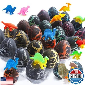 CUTE STONE 24 Pcs Easter Eggs with Dinoasur Toy Inside, Hatching Dinosaur Egg - Picture 1 of 5