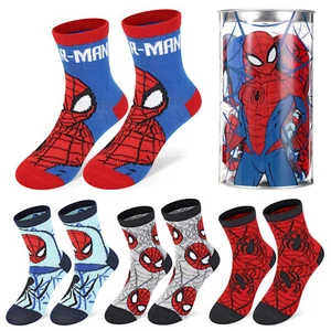 Spiderman Boy 4 Pair Ankle Cotton Socks for Kids - Ideal Kids Children Gift - Picture 1 of 6