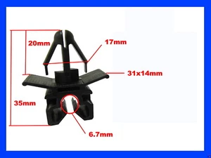 5 Plastic Brake Pipe Routing Cable Clips 6mm Black Signal Fastener - Picture 1 of 4