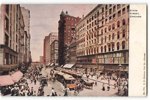 State Street, Chicago von Hammon Publishing Vintage Postkarte CG3. - Bild 1 von 2