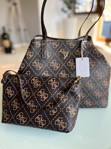 GUESS Damen Handtasche Shopper Vikky OS699529 NEU UVP: 135,00€ brown logo 43cm - Bild 1 von 9