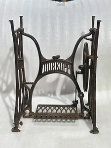 VINTAGE UNIQUE DURKOPP MANUAL FOOT PEDAL CAST IRON TABLE SEWING MACHINE STAND - Picture 1 of 21