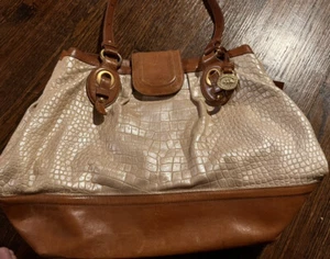 Beautiful Brahmin unique cream/ brown handbag, Rare - Picture 1 of 8