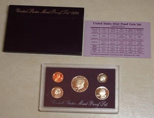 1990 United States Proof Set with Original Box and COA - Excellent Condition! - Picture 1 of 2
