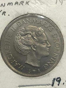 1977 Denmark One Krone Foreign Coin #1835 - Picture 1 of 2