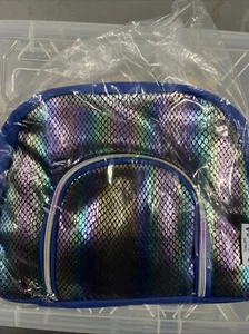 Pomkinz Pet Pals Blue Iridescent Carry Case with Six Pomkins - New - Picture 1 of 6