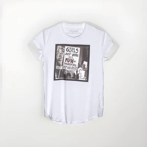 Zadig & Voltaire Tee Shirt “Girls just wanna have fun Damental” Size MEDIUM NEW - Picture 1 of 1