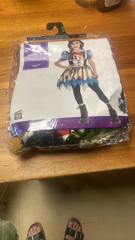 Disfraz de payaso aterrador Suit Yourself niñas, niños Halloween MEDIANA EDAD 8-10 Foto 1 de 3