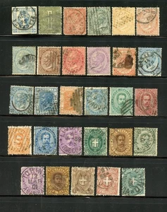 Italien #23\\75 (I387) (29) Ausgaben von 1863-1897, gebraucht, F,F-sehr schön, CV 298,25 $ - Bild 1 von 2